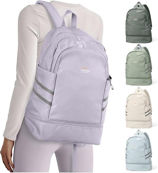 Coofay Gym Backpack for Women - Waterproof, Lightweight, Large Travel Sports Gym Bag with Shoe Compartment