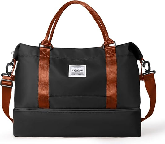 Travel Duffel Bag,Sports Tote Gym Bag,Shoulder Weekender Overnight Bag for Women