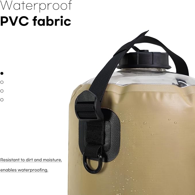 Portable Shower-20L/5.28 Gallons Camping Shower Bag, Beach Shower with Foot Pump, Temperature Display, Detachable Strap - Ideal for Camping, Beach, Travel, Outdoor Activities