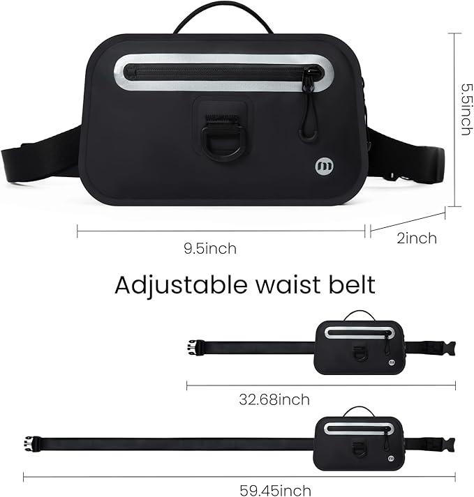 Floating Waterproof Fanny Pack with Extra-Long Adjustable Belt – Secure Waterproof Belt Bag for Phone, Passport, and Wallet, Ideal for Swimming, Kayaking, Boating, Beach, Fishing, Waterpark