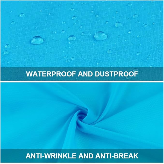 Picnic Blanket, Mini Pocket Beach Mat 43.3 x 55.1IN (2-3 People) Foldable, Lightweight Waterproof Sand Free, Foldable Thin Ground Sheet for Outdoor Camping Hiking Travel - with Hand Strap