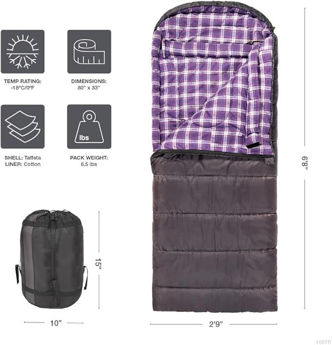 Teton Celsius Regular, -25F, 20F, 0F Degree Sleeping Bags, All Weather Bag for Adults and Kids, Camping Made Easy and Warm, Travel Sack Included