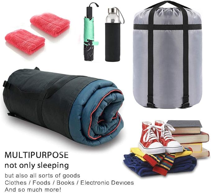 Compression Stuff Sack, 24L/36L/46L Sleeping Bags Storage Stuff Sack Organizer Waterproof Camping Hiking Backpacking Bag for Travel - Great Sleeping Bags Clothes Camping
