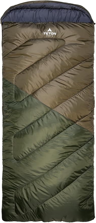 Teton Celsius XXL Sleeping Bag, Cold Weather Sleeping Bags for Adults and Kids, Camping Made Easy and Warm. Compression Sack Included, 35F, 25F, 0F, 20F Degree