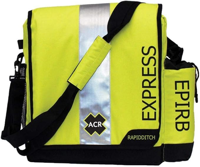 ACR RapidDitch Express: Buoyant Abandon Ship Gear Bag with Bulkhead Mount is a Compact Emergency Survival Kit for Boating and Offshore Rescue, including EPIRB Housing. (2279)