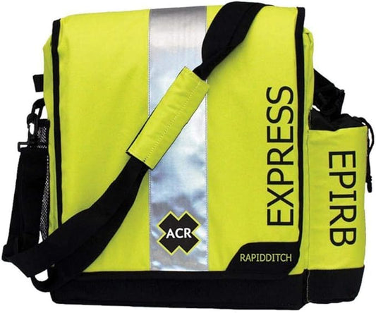 ACR RapidDitch Express: Buoyant Abandon Ship Gear Bag with Bulkhead Mount is a Compact Emergency Survival Kit for Boating and Offshore Rescue, including EPIRB Housing. (2279)