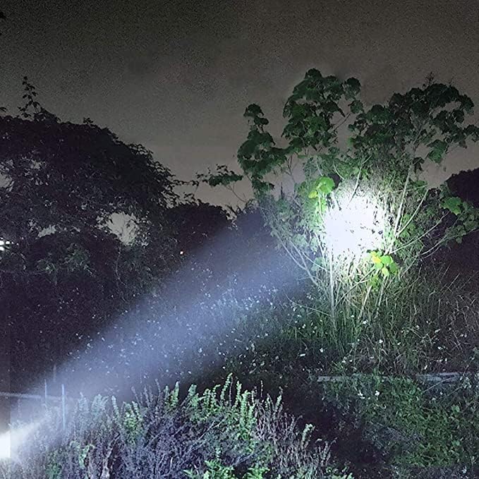 4pcs Solar/Rechargeable Multi Function 1000 Lumens LED Flashlight, with Emergency Strobe Light and 1200 Mah Battery, Emergency Power Supply and USB Charging Cable, Fast Charging (4PC)