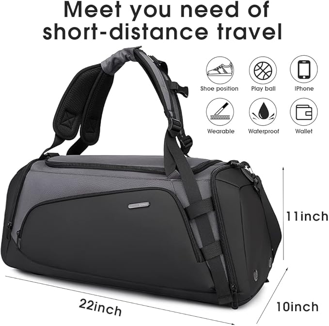 BANGE Gym Sports Duffel Backpack for Man & Women…