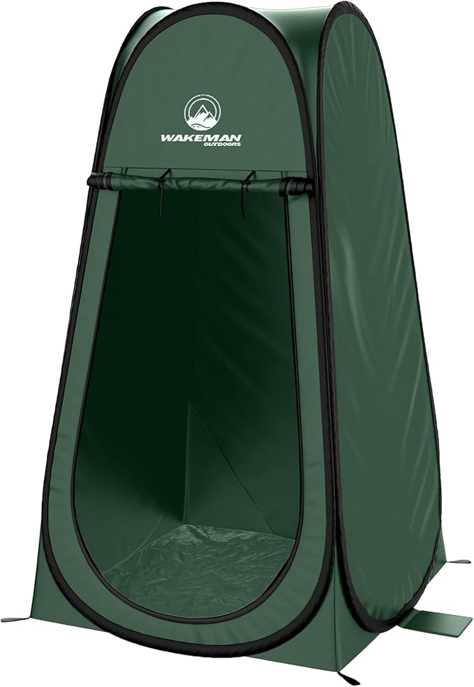 Pop Up Pod - Privacy Shower Tent, Dressing Room, or Portable Toilet Stall with Carry Bag for Camping, Beach, or Tailgate by Wakeman Outdoors
