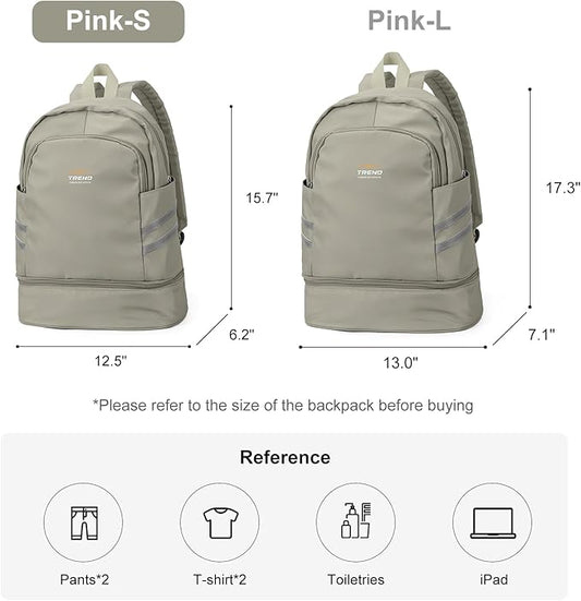 coofay Small Gym Backpack For Women Waterproof Backpack With Shoe Compartment Lightweight Travel Backpack Workout Sports Backpack Small Gym Bag