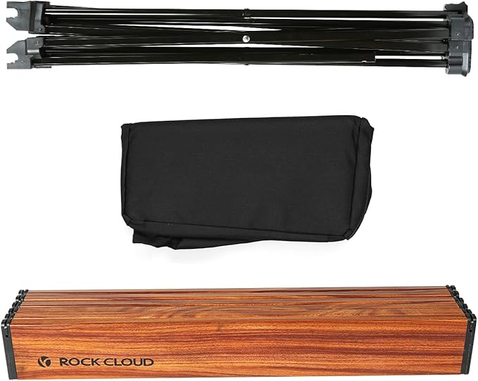 ROCK CLOUD Portable Camping Table Ultralight Aluminum Camp Table with Storage Bag Folding Beach Table for Camping Hiking Backpacking Outdoor Picnic, Small