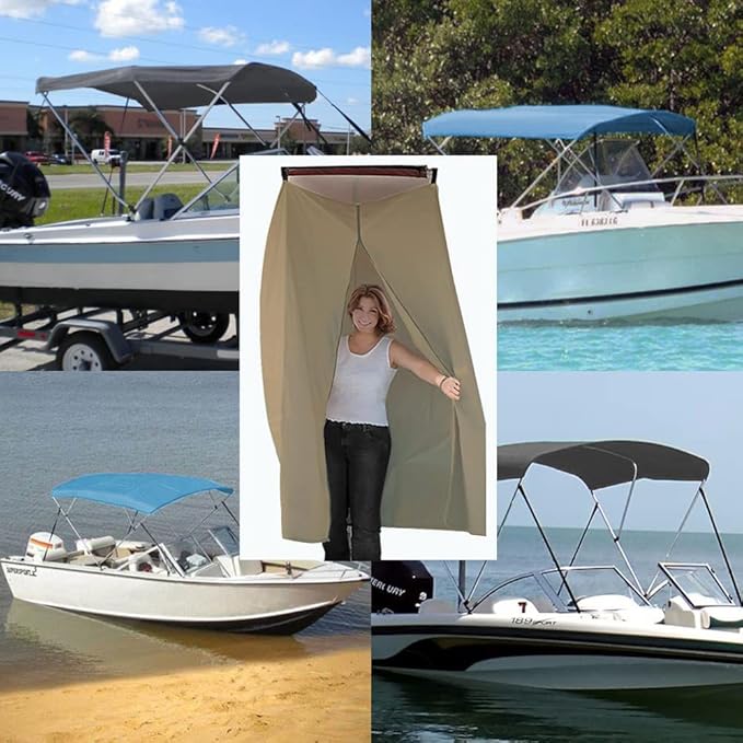 Privacy Tent for Boats - Float Boat Hanging Privacy Curtain Pull-Down Type Suitable for Bimini Top