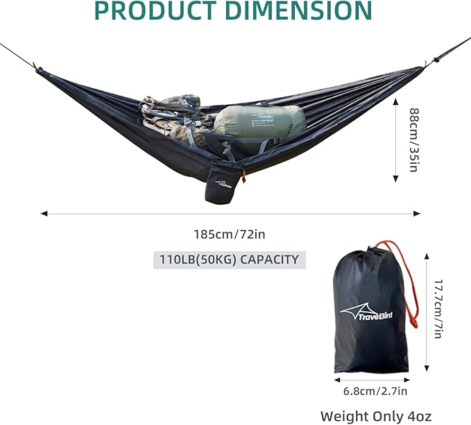 Compact Storage Organizer for Camping Hammocks, Waterproof Camping Gear Storage, Portable Hammock Accessory for Hiking, Backpacking