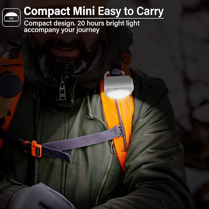 Rechargeable Camping Lights FLY2SKY Tent Lights Mini Flashlight Portable LED Camping Lantern Survival Gear Camping Accessories for Hiking Backpacking Fishing Hurricane Emergency Outage
