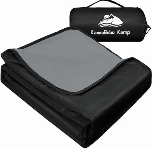 Fleece Waterproof Outdoor Blanket, Windproof Stadium Blanket for Camping, Picnics, and Sports Stay Dry and Comfortable 80"x58"