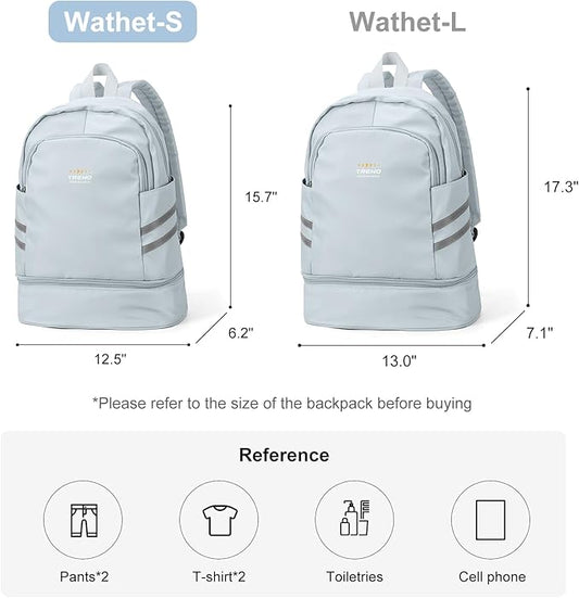 Coofay Small Gym Bag for Women - Waterproof, Lightweight, Sports Backpack with Shoe Compartment