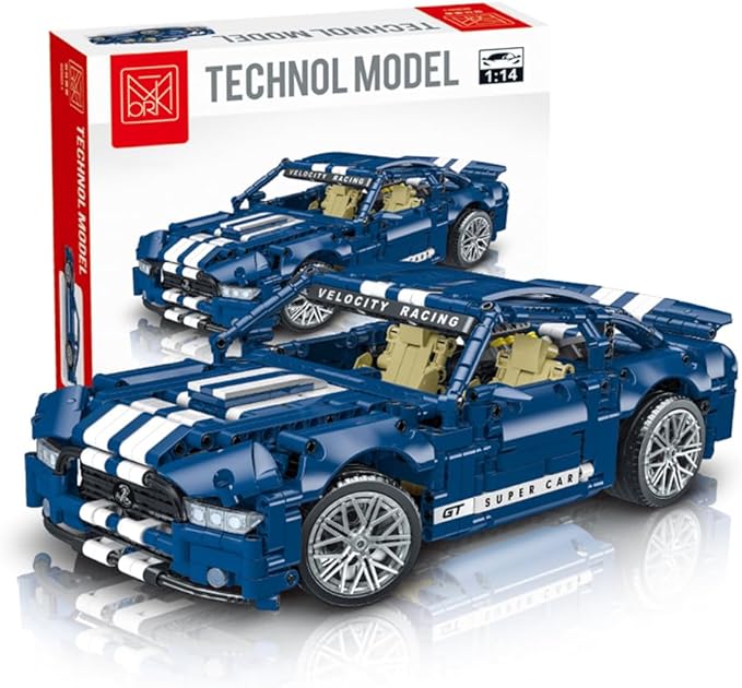 Building Blocks Racing Car Tech Sports Car 1: 14 Supercar Building Brick Racing Car Building Kit Adult Collectible Race Cars Model Great Gift for Boys, Girls, and Teens Ages 6+,1258PCS