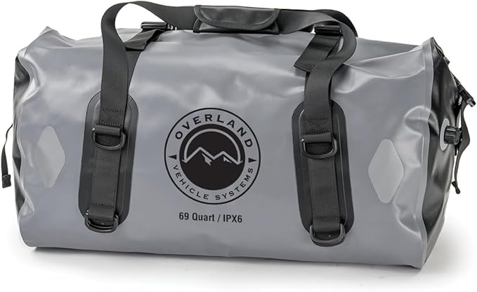 Overland Vehicle Systems Portable Dry Storage Bags (69 Quart Capacity) - Premium 1000D Construction - IPX6 Rated Waterproof Dry Bag - Heavy Duty Buckles with Robust Nylon Straps