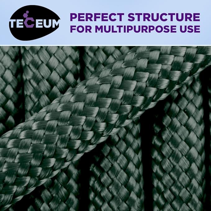 TECEUM Heavy Duty Rope 1000 – 1000ft / 200ft / 100ft / 50ft – 40+ Colors – Utility Rope for Survival & Camping Gear – Nylon String, Camping Rope, para Cord, Utility Nylon Rope, Tent Cord