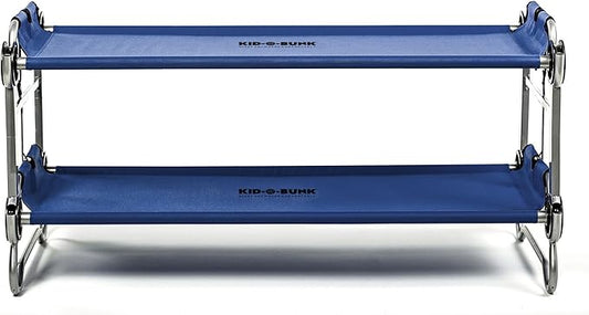 Disc-O-Bed Youth Double Cot Kid-O-Bunk, Modular for Bunk Beds, Dual Cots, or Bench with 2 Carry Bags for Portable Transport