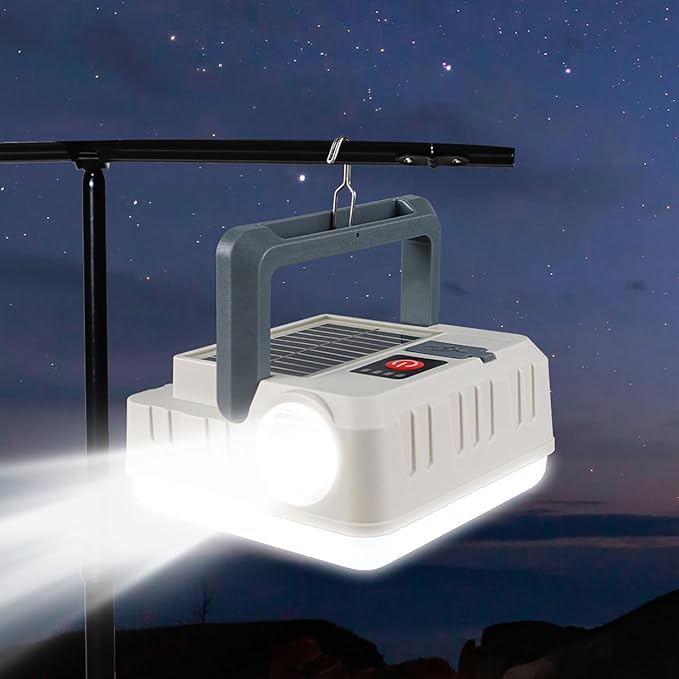 Portable Solar Power Lanterns for Power Outages, 5 Light Modes LED Camping Lights Lantern Flashlight, IPX4 Waterproof Tent Light for Hurricane Hiking Emergency Light