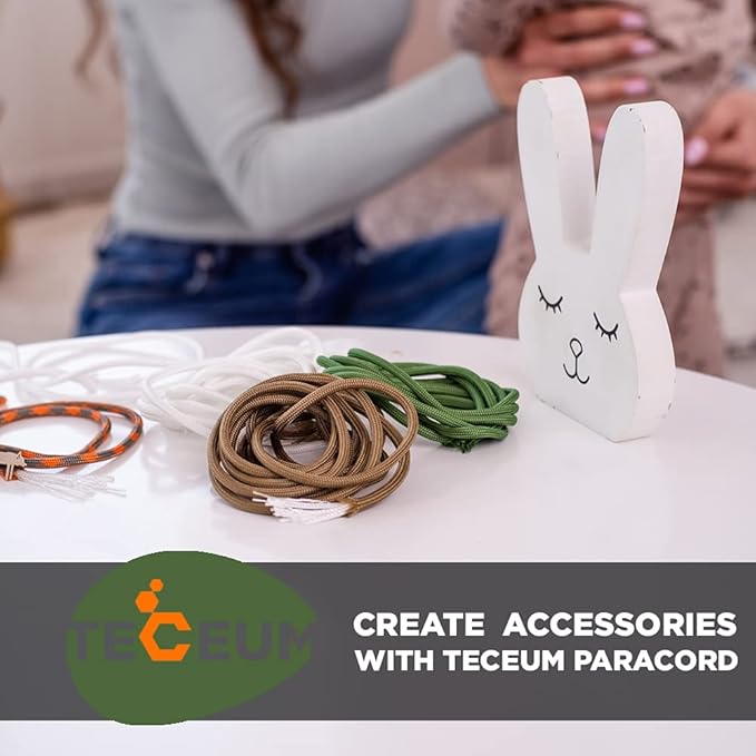 TECEUM Heavy Duty Rope 1000 – 1000ft / 200ft / 100ft / 50ft – 40+ Colors – Utility Rope for Survival & Camping Gear – Nylon String, Camping Rope, para Cord, Utility Nylon Rope, Tent Cord