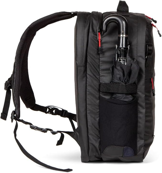 Two Wheel Gear - Pannier Backpack Convertible PLUS (30 Litre) - Weatherproof 2-in-1 Bike Commuting and Laptop Travel Bag, Recycled Ripstop Material, Black