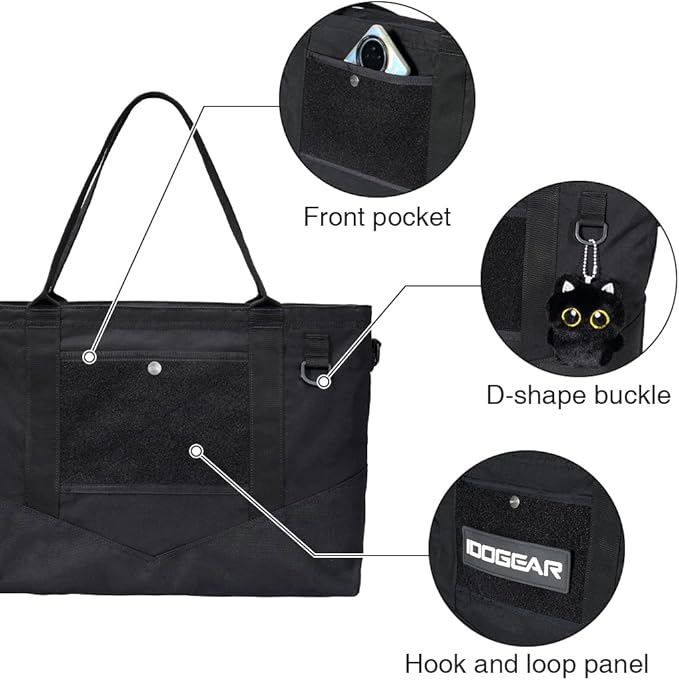 IDOGEAR Tactical Handheld Tote Pouch Multiuse Zipper Storage Bag Portable EDC Organizer For Camping Traveling Gym Commute