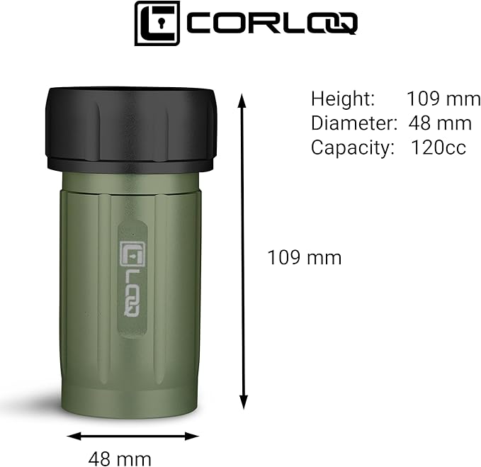 EDC120 Rugged Waterproof EDC Survival Tactical Storage Container, Zytel