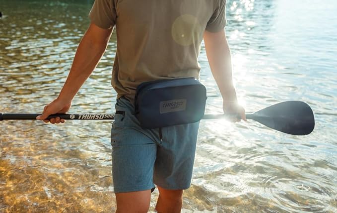 THURSO SURF Waterproof Fanny Pack Dry Bag Floating Pouch Bag Adjustable Waist Strap Keep Your Phone and Valuables Safe/Dry SUP Accessories for Kayaking Paddle Board Snorkeling Boating (Navy)