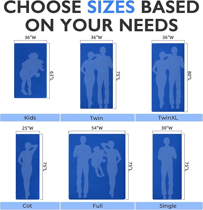 Sleeping Pad for Adults, Comfortable Thick Floor Sleeping Mats for Car Truck Tent with Removable Travel Bag