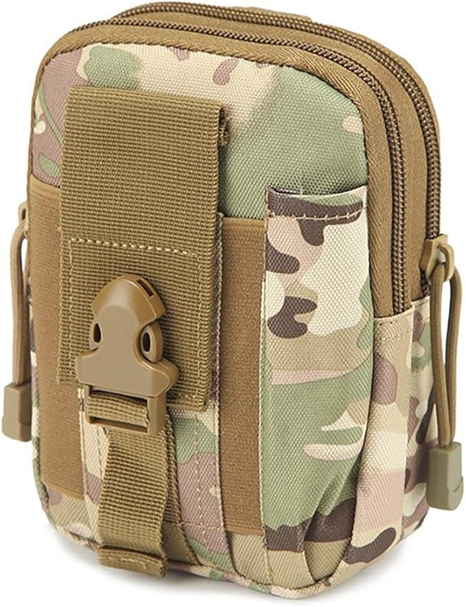 Tactical Molle Pouch, Universal EDC Waist Bag Pouches, Outdoor Belt Bags Gear Tool Gadget Pocket with Cell Phone Holster