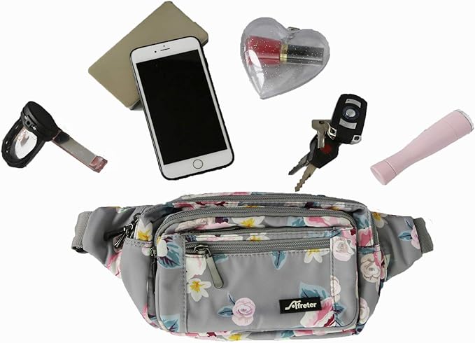 Fanny Pack for Men&Women Waterproof Waist Pack Bag Hip Bum Bag with Rain Cover Adjustable Strap for Sports Outdoors Workout Running Traveling Hiking Cycling Dog Walking Casual Fishing