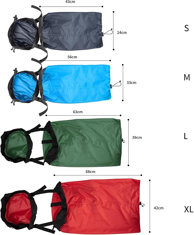 Compression Stuff Sack, 5L/8L/18L/25L/35L Lightweight Sleeping Bags Storage Compression Sack, More 40% Storage for Camping, Hiking, Backpacking Trip