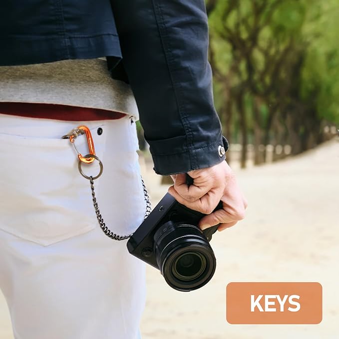 Carabiner,12KN Lightweight Heavy Duty Carabiner Clips,Aluminium Wiregate Caribeaners for Hammocks,Camping, Key Chains, Outdoor and Gym etc,Hiking & Utility