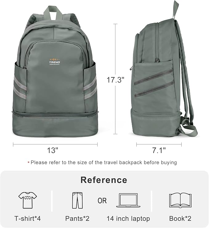 Coofay Gym Backpack for Women - Waterproof, Lightweight, Large Travel & Sports Gym Bag with Shoe Compartment