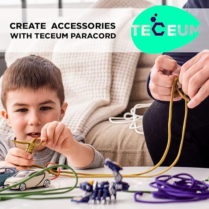 TECEUM Heavy Duty Rope 1000 – 1000ft / 200ft / 100ft / 50ft – 40+ Colors – Utility Rope for Survival & Camping Gear – Nylon String, Camping Rope, para Cord, Utility Nylon Rope, Tent Cord