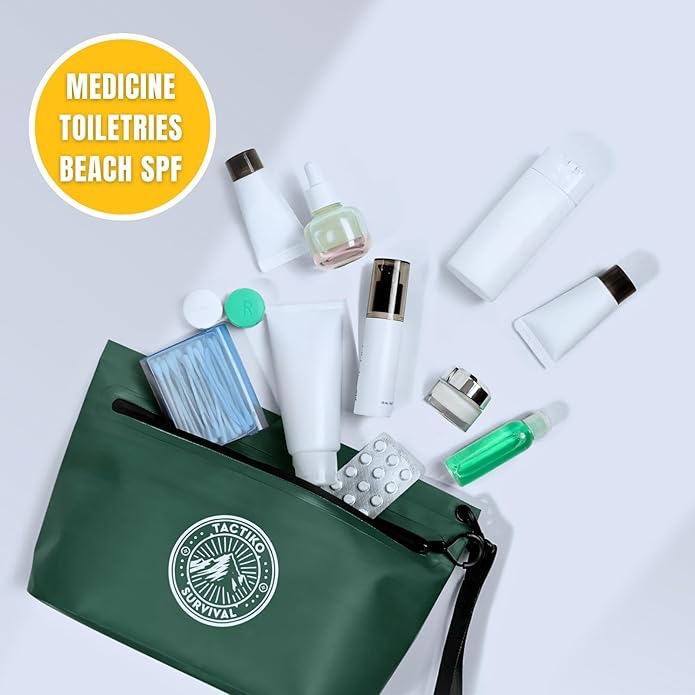 Tactiko Heavy-Duty 2L Splash Water Resistant Zipper Pouch - Hold-All Organizer for Dry Bags, Travel Bags