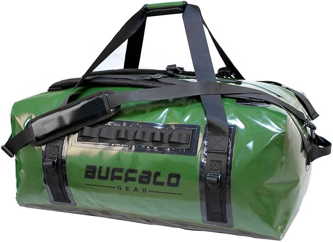 Buffalo Gear Waterproof Duffel Bag Waterproof Duffle Bag 120L Large Dry Bag to Keep Your Gear Dry for Travel Hunting Camping Boating Motorcycling