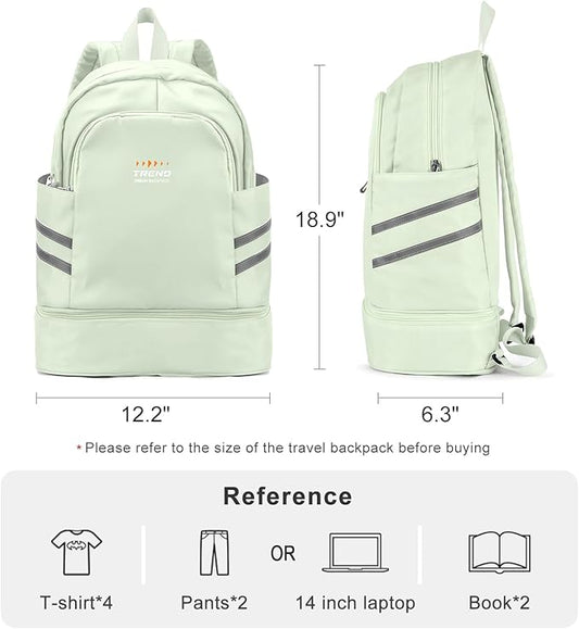 coofay Gym Backpack For Women Waterproof Backpack With Shoe Compartment Lightweight Travel Backpack Workout Sports Backpack Large Gym Bag