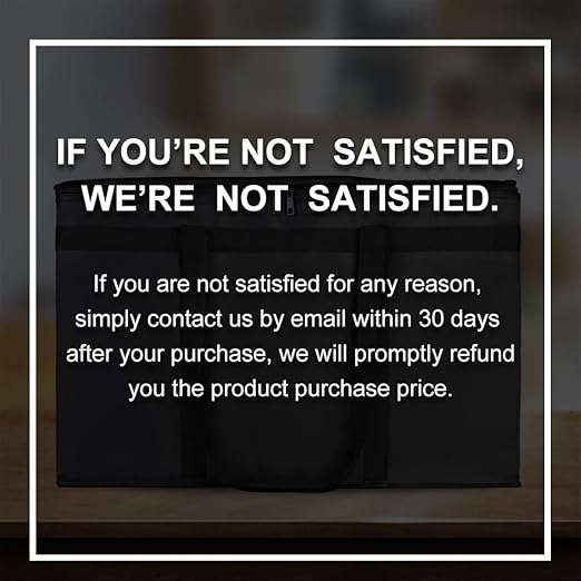 Bodaon 3-Pack Insulated Food Delivery Bag for Hot and Cold Meal, XXXL, Black, Grocery Tote Insulation Bag for Catering, Large Pizza Warmer