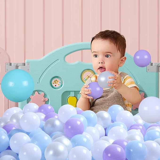 Ball Pit Balls Plastic Balls for Ball Pit Phathalate Free BPA Free Plastic Balls 100pcs 2.2" Set for Toddlers for Play Tent Tunnel