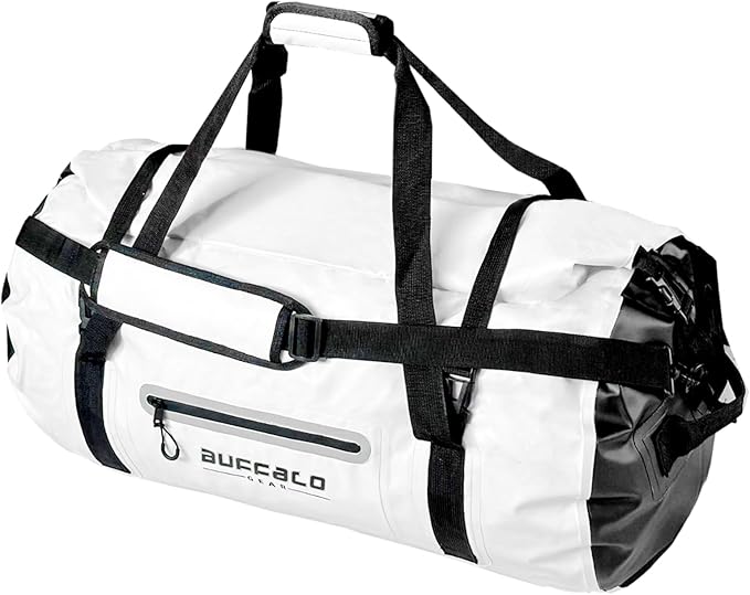 Buffalo Gear Waterproof Duffle Bag 40L 60L 80L Roll-top Dry Bag Heavy Duty Waterproof Duffel Travel Bag for Kayaking Rafting Boating Fishing Camping