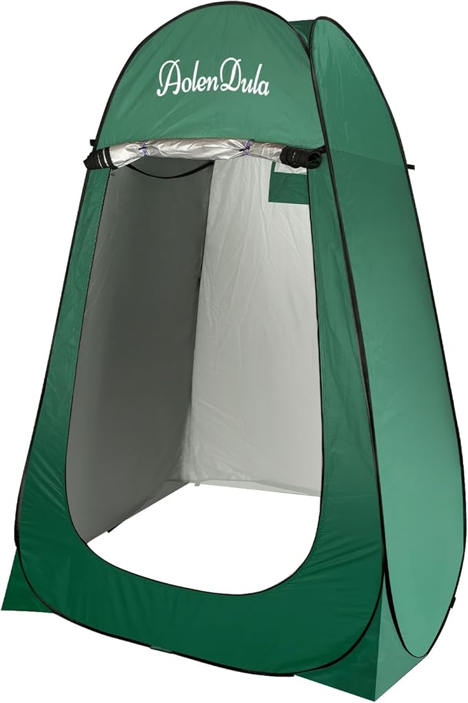 Pop Up Privacy Tent - 3000mm Waterproof Instant Changing Room for Camping/Beach, Portable Shower Shelter with Carry Bag & Stakes (6.5lbs Lightweight)
