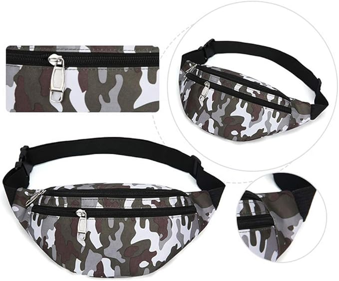 Fanny Pack for Men & Women, Fashion Waterproof Waist Packs with Adjustable Belt, Casual Bag Bum Bags for Travel Sports Running.