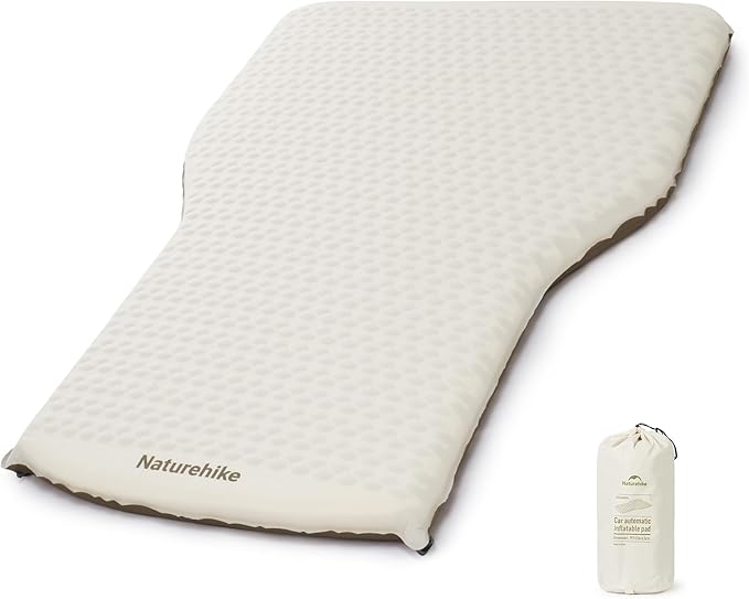 Naturehike 2.56’’ Thickened Car Mattress for SUV Camping, Self Inflating Sleeping Pad Memory Foam Car Air Mattress Queen for Outdoors, Travel, Home, ISPO Award Winning Processes
