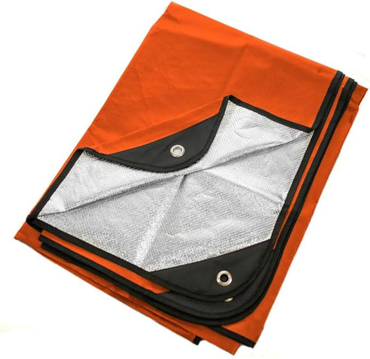 Arcturus Heavy Duty Survival Blanket – Insulated Thermal Reflective Tarp - 60" x 82". All-Weather, Reusable Emergency Blanket for Car or Camping (Orange)