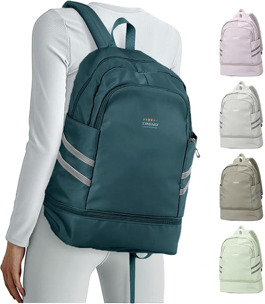 Coofay Gym Backpack for Women - Waterproof, Lightweight, Travel & Workout Sports Bag with Shoe Compartment