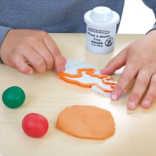 Colorations 72 Wheat & Gluten Free Glitter Dough - 6 Colors (2 oz Each)