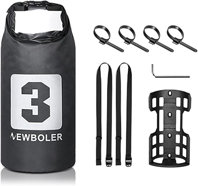 LIXADA 3L/7L Bike Fork Bag - Waterproof Dry Bag, Roll Top Design, Lightweight Bicycle Fork Bag, Portable Cycling Pack for Mountain & Road Bikes, Scooter